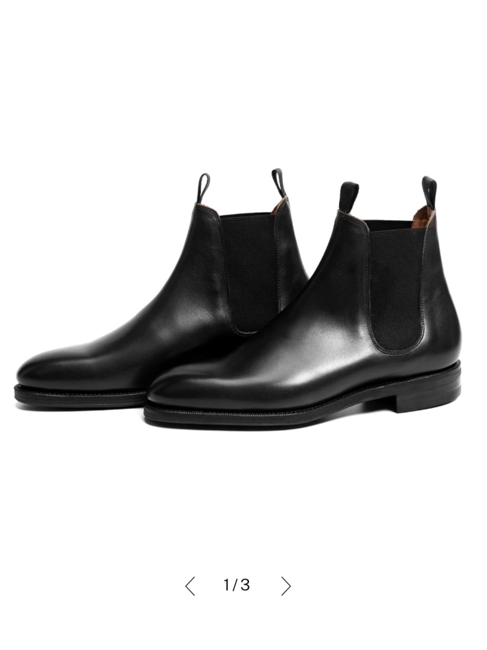 Meermin Mallorca women’s Black Leather Goodyear Welted Chelsea Boots